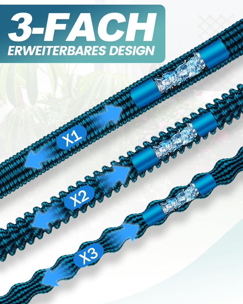 Expandable Garden Hose 50ft 10-Function Nozzle No-Kink 3-Layer Latex â 50ft