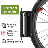Housolution Swivel Bike Wall Mount, Vertical Bike Rack Wall Hanger, Bike Hangers for Garage, Mountain Bike Wall Mounts, Bicyckle Storage Rack for Garage, Holds up to 66lbs, Easy to Install (4 Pack)