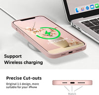 KPPIT for iPhone 13 Silicone Case 6.1 inch protective case,Ultra Slim Soft Gel Anti-Scratch,Microfiber Lining,Rubber Shockproof Case Cover for iPhone 13 Pink