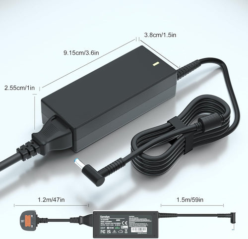 Eansiya 65W 19.5V 3.33A Laptop Charger Compatible with HP Pavilion x360 14 15 17,Envy 13 15 X360,Elitebook 840 G5, ProBook Chromebook Stream Series,Spectre 710412-001