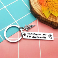 Audiologist Keyring Funny Thank You Gift â Silver