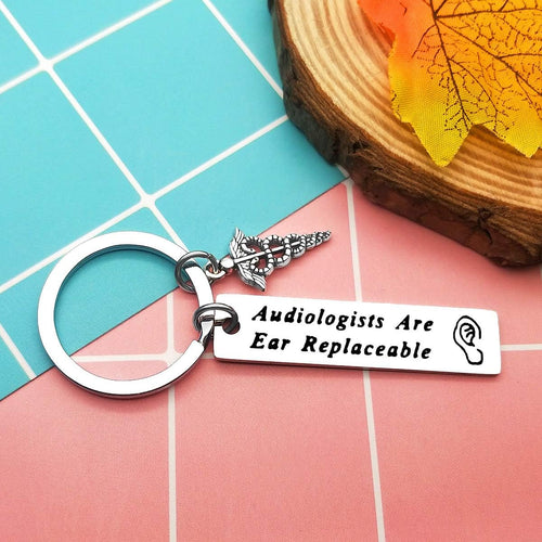 Audiologist Keyring Funny Thank You Gift â Silver