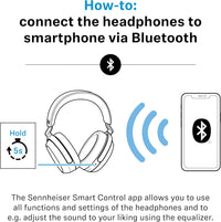 Sennheiser MOMENTUM 4 Wireless Noise Cancelling Headphones Bluetooth Headset for Crystal-Clear Calls with Adaptive Noise Cancellation, Up To 60HR Playtime, Folding Design, Black/Copper