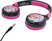 LEXIBOOK, Monster High, 2-in-1 Bluetooth & Wired Headphones with microphone and control buttons, Foldable and Adjustable, Long-lasting rechargeable battery, Pink/black, HPBT010MH