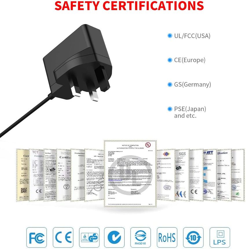 MEROM 12 V Adapter Power Supply Lead Compatible with Makita DMR109 Dab Job Site Radio Power Cable