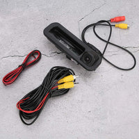 Reverse Camera Fit for Focus MK3 11-14,CCD HD Car Trunk Handle Rear View Camera Waterproof Reverse Monitoring DC 12V