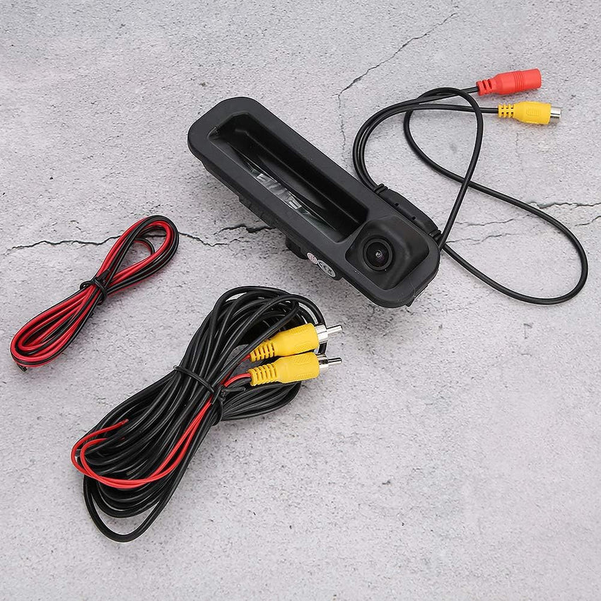 Reverse Camera Fit for Focus MK3 11-14,CCD HD Car Trunk Handle Rear View Camera Waterproof Reverse Monitoring DC 12V
