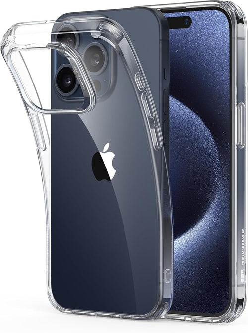 ESR Clear Case Compatible with iPhone 15 Case, Shockproof Thin Cover, Yellowing-Resistant Slim Transparent TPU Phone Case, Zero Series, Clear