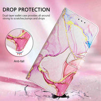 for Google Pixel 9 Case, 9 Pro Case, Marble Wallet PU Leather Shockproof Flip Phone Cover Card Holder Magnetic Clasp Kickstand TPU Inner Shell Bumper Case Cover for Google Pixel 9/9 Pro, Rose Gold