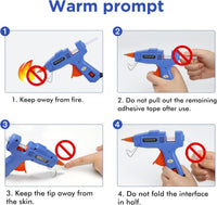 Hot Glue Gun Mini Glue Gun NO GLUE STICKS, 20W Hot Glue Gun Blue Fast Heating for DIY Craft Projects and Home Quick Repairs