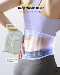 Women's Back Support Belt Ergonomic Lumbar Brace with 3D Pad Kidney Support Purple M (85-100 cm)