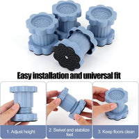 Washing Machine Adjustable Heightening Pads Set 4 Anti-Vibration Anti-Slip