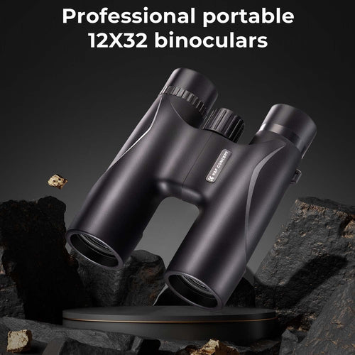 K&F CONCEPT12x32 Compact Binoculars for Kids and Adults, with BAK4 prism, FMC Lens, IP65 Waterproof & Neck Strap for Bird Watching Hunting Travel Camping Stargazing