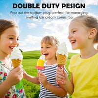 Popsicle Holders for Kids, 4pcs Drip Free Reusable Ice Cream Holders â Summer Pool Party