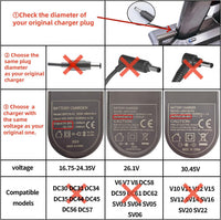 Dyson Gen5 Detect/Gen5 Outsize Replacement Charger 43.25V AC Adapter Black