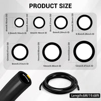 PU Pneumatic Air Hose 6m 14mm OD x10mm ID Black