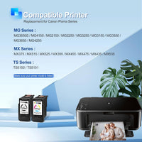 540XL 541XL Twin Pack Replacement for Canon 540 and 541 Ink Cartridges PG-540XL Black CL-541XL Colour Printer ink 540 541 XL, Compatible with Canon Pixma TS5150 TS5151 Ink Cartridges, MG3650S printer