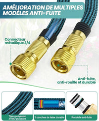 Expandable Garden Hose 100ft 10-Function Nozzle No-Kink 3-Layer â Green