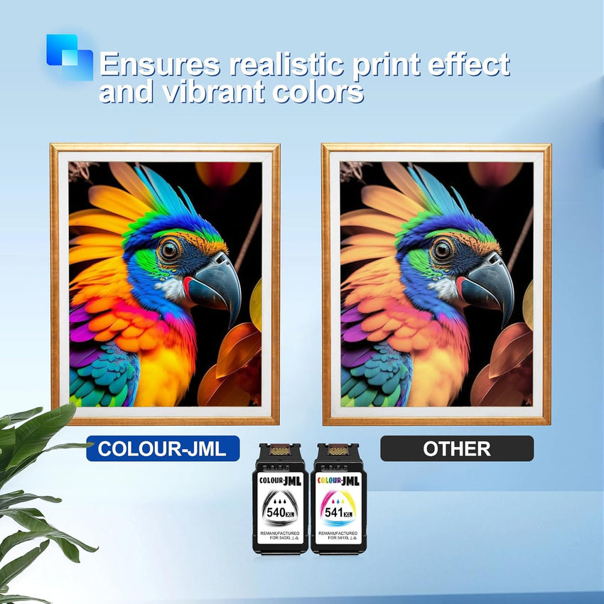 540XL 541XL Twin Pack Replacement for Canon 540 and 541 Ink Cartridges PG-540XL Black CL-541XL Colour Printer ink 540 541 XL, Compatible with Canon Pixma TS5150 TS5151 Ink Cartridges, MG3650S printer