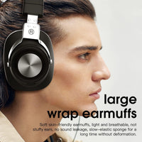 Venker Headsets with Microphone, Noise Cancelling with Metal Material Premium Leather Earmuffs, 3.55mm & USB/Type C with Volume Control, for Call Center, Skype Webinar Business, Gaming, Teaching, etc