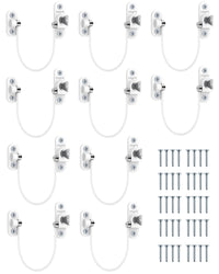eSynic UPVC Window Restrictors 10pack Window Restrictor for Cat Child Safety Window Lock with Self Screws Keys Limiting Opened Distance and Ventilation for PVC, Wood, or Aluminum Window