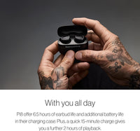 Bowers & Wilkins Pi8 True Wireless Noise Cancelling Earbuds with Bluetooth aptX, 24-bit Wireless Connection, Audio Retransmission, and 6 Built-in Microphones - Jade Green