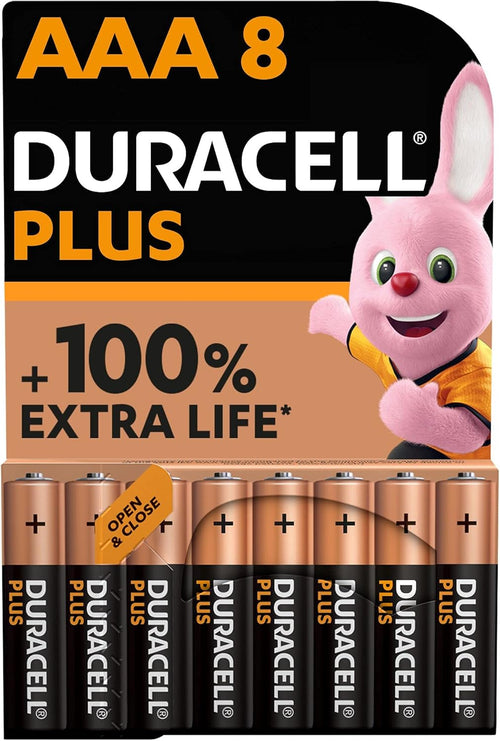 Duracell Plus AAA Batteries (8 Pack) - Alkaline 1.5V - MN2400