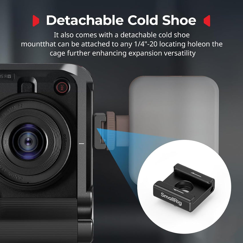 SMALLRIG Camera Cage R50V for Canon R50V Full Cage with Top Handle QR Plate & Cold Shoe â Black