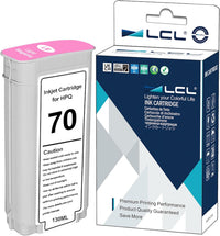 LCL Compatible Ink Cartridge 70 C9455A 135ML High Yield (1 Light Magenta) Replacement for HP Designjet Z2100 Z3100 Z3100PS Z3200 Z3200PS Z5200 Z5400