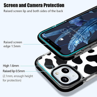 AMART for iPhone 12 Pro Max Case Cow Print,Cute Animal Cow Pattern Design Silicone Shockproof Protective TUP Bumper Case for iPhone 12 Pro Max 6.7 inch