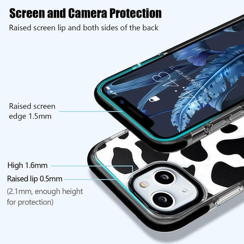 AMART for iPhone 12 Pro Max Case Cow Print,Cute Animal Cow Pattern Design Silicone Shockproof Protective TUP Bumper Case for iPhone 12 Pro Max 6.7 inch
