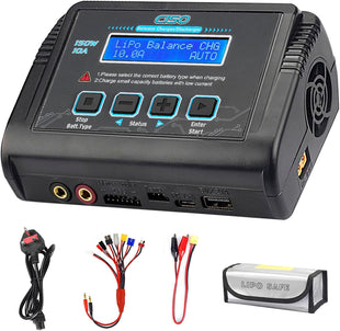 LiPo Charger,150W 10A AC/DC for Battery Balance Charger Discharger Li-ion/Life/NiCd/NiMH/LiHV/PB/Smart Battery(Battery Charger Adapter)