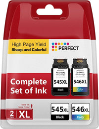 545 546 Ink Cartridges Replacement for Canon Ink Cartridges 545 546, 545XL 546XL PG-545XL CL-546XL for Pixma TS3350 TS3150 TS3300 TS3400 TS3100 MG2550s MG2500 MG3050 TR4500 TR4600 (Black & Colour)