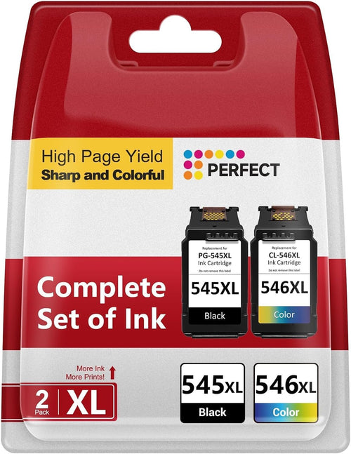 545 546 Ink Cartridges Replacement for Canon Ink Cartridges 545 546, 545XL 546XL PG-545XL CL-546XL for Pixma TS3350 TS3150 TS3300 TS3400 TS3100 MG2550s MG2500 MG3050 TR4500 TR4600 (Black & Colour)