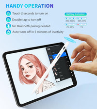 MMK Stylus Pen black for iPad(2018-2024), 2.0 Gen Pencil with Pixel-Perfect Precision & Tilt Sensitivity, Compatible with iPad 6-10th Gen,for iPad Pro 12.9''/11''/13'',for iPad Air 3/4/5/6,for iPad Mini 5/6