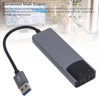 USB External Sound Card Optical SPDIF 5.1 Channel Aluminium Alloy â 5.1