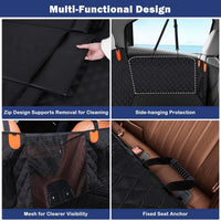 JOEJOY Back Seat Extender for Dogs - Dog Car Seat Cover for Dogs Waterproof & Foldable, Non-Slip Back Seat Cover with Hard Bottom for Cars, Trucks and SUVs, Suit for Travel Camping