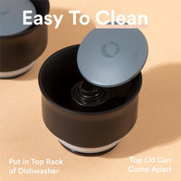 Moon 360° Insulated Travel Mugs - Leak Proof Reusable Coffee Cups - Pro Version for Performance & Easy Clean - Leakproof Flask for Hot & Cold Drinks - Fits Car Cup Holders, UK Company (500ml, Black)