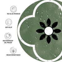 Alwayspon 20 Pcs Retro Green Floor Stickers â 20cm x 8inch
