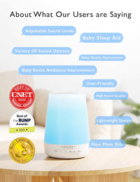 Momcozy White Noise Machine for Baby Sleeping 34 Soothing Sounds & Night Light
