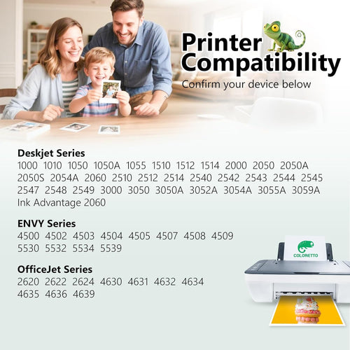 COLORETTO 301 Ink Cartridges Black and Colour for HP 301 XL for ENVY 5532 5530 4507 4504 4502 OfficeJet 4630 2620 2622 Deskjet 3055 3055A 2540 1510 Printer Ink for 301XL Replacement