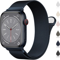 Original BLACK Milanese Loop Compatible with Apple Watch Straps 38mm 40mm 41mm 42mm 44mm 45mm 46mm 49mm Women & Men, Magnetic Clasp Adjustable Metal Bands for iWatch Series 10 9 8 7 6 5 4 3 2 1,Ultra,SE