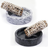 Natural Marble Palo Santo Holder,Incense Burner for Palo Santo Sticks, Handmade Stick Incense Holder Ideal for Smudging, Incense Burning, Decoration.Easily Grab All Incense Ash (White)