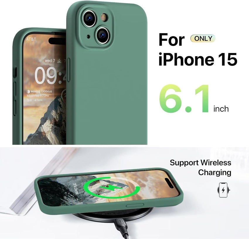 GOODVISH 3 IN 1 for iPhone 16 Pro Max Case 6.9 inch, Upgraded Camera Protection, 2 Pack HD Screen Protector, Liquid Silicone Anti-Scratch Shockproof Gel Rubber Non-Fingerprint Phone Case, Black