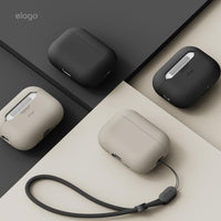 elago Liquid Hybrid Case Compatible with AirPods Pro 3 Case Cover - Triple Layer Protection, Strap Included, Wireless Charging, Shock Resistant (Stone)