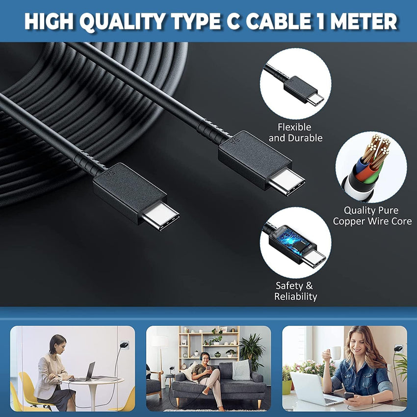 45W Super Fast Charger for Samsung with 6.6ft 5A Type-C Cable, USB C Plug for Galaxy S24 Ultra/S24+/S24/S23 Ultra/S23/S22/S21/A15,A55,Z Fold 6,Z Flip 6,Tab S9,Google Pixel 9,PPS Fast Charger Usb C 5A
