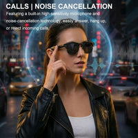 Smart Glasses 8MP Camera Open-Ear Speakers Bluetooth Voice Control Video Recording Real-Time Translation