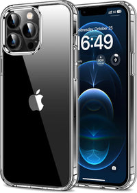 HOOMIL Case for iPhone 12 Pro Max, Non-Yellowing, Drop Protection, Anti-Scratch Transparent Hard Back Phone Cover - Crystal Clear