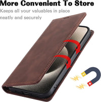 Case for Oppo Reno 13 Pro 5G â Premium Synthetic Leather Case with Silicone Interior, Anti-Shock, Wallet Book Cover, Stand, Slots, Magnetic Closure -Brown