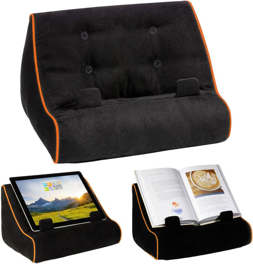 Gifts for Readers & Writers Book Couch iPad Stand | Cushioned Tablet Stand & Book Holder| Reading Pillow for Bed Time | Tablet Lap Rest Cushion | A Fun Gift for Book Lovers